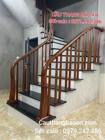 Mẫu Tay Cầu Thang Gỗ Đẹp