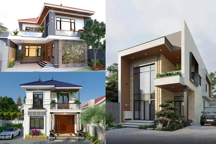 Mẫu Thiết Kế Nhà Biệt Thự 2 Tầng 100m2