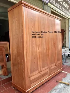Mẫu Tủ Gỗ 4 Buồng