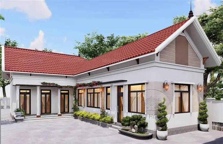 Nhà Mái Thái Cấp 4 Chữ L Nhà Mái Thái Cấp 4 Chữ L