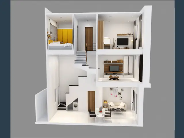 Nhà Ống 2 Tầng Có Gác Lửng Nhà Ống 2 Tầng Có Gác Lửng