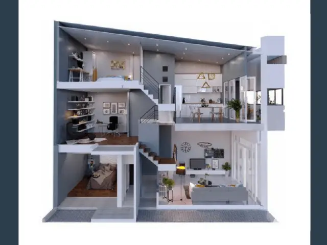 Nhà Ống 2 Tầng Có Gác Lửng Nhà Ống 2 Tầng Có Gác Lửng