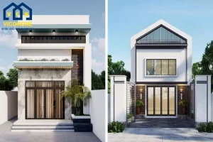 Nhà Ống 2 Tầng Có Gác Lửng