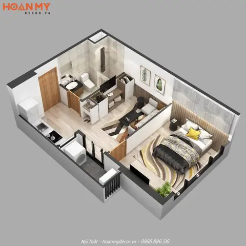 Thiết Kế Chung Cư 40m2 Thiết Kế Chung Cư 40m2