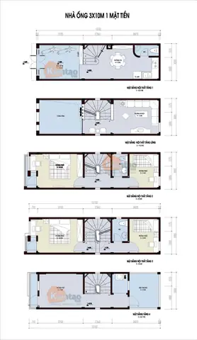 Thiết Kế Nhà 2 Tầng 3x10m Thiết Kế Nhà 2 Tầng 3x10m