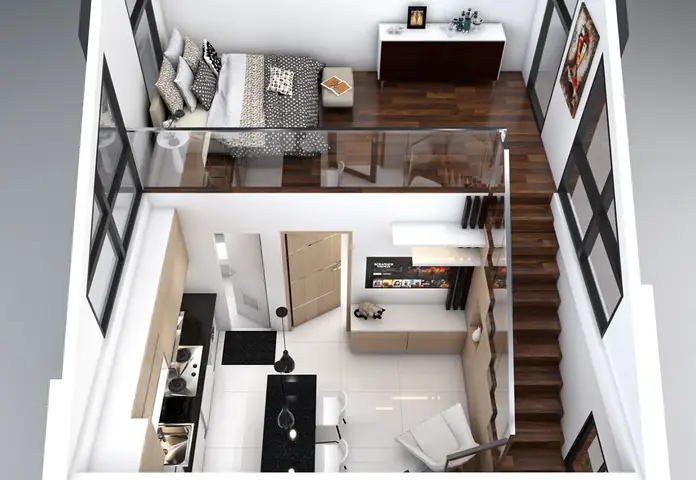 Thiết Kế Nhà 30m Có Gác Lửng Thiết Kế Nhà 30m Có Gác Lửng