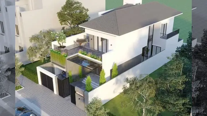 Thiết Kế Nhà Đẹp 2 Tầng 7x16m