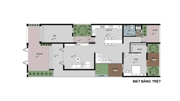 Thiết Kế Nhà Đẹp 2 Tầng 7x16m
