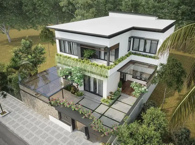 Thiết Kế Nhà Đẹp 2 Tầng 7x16m