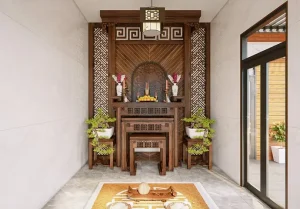 Thiết Kế Phòng Thờ Nhà Ống