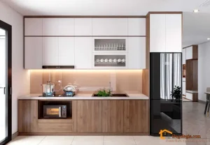 Tủ Bếp Gỗ Ép Công Nghiệp