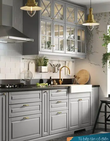 Tủ Bếp Nhựa Tân Cổ Điển Tủ Bếp Nhựa Tân Cổ Điển