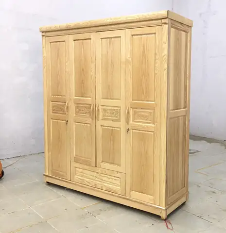 Tủ Gỗ Sồi Nga 4 Cánh Tủ Gỗ Sồi Nga 4 Cánh