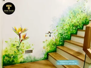 Vẽ Tranh Tường Trang Trí Phòng Khách